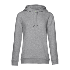 B&C kapucnis Női pulóver kétoldali zsebekkel O79, Heather Grey-L