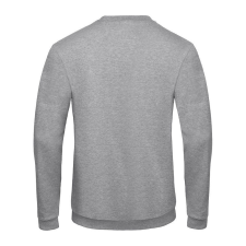 B&amp;C kereknyakú férfi pulóver O46, Heather Grey-L férfi pulóver, kardigán