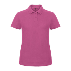B&C klasszikus fazonú, rövid ujjú Női galléros póló, O07, Fuchsia-3XL