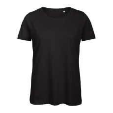 B&C lezser szabású minősített Női biopamut póló BD63, Black-XS