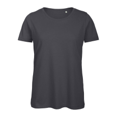 B&C lezser szabású minősített Női biopamut póló BD63, Dark Grey-XS