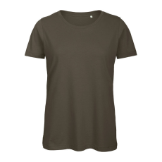 B&C lezser szabású minősített Női biopamut póló BD63, Khaki-L