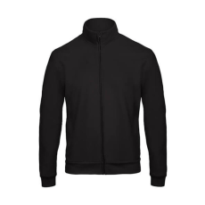 B and C Férfi Felső hosszú ujjú B&C Full Zip Sweatjacket Unisex - WUI26 - S, Fekete