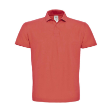 B and C Férfi galléros póló rövid ujjú B&amp;C Piqué Polo Shirt - PUI10 - L, Pixel korall férfi póló