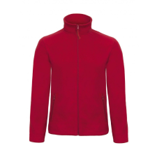 B and C Férfi hosszú ujjú polár B and C ID.501 Micro Fleece Full Zip XS, Piros férfi kabát, dzseki