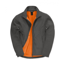 B and C Férfi hosszú ujjú Softshell B and C ID.701 Softshell Jacket M, Sötét Szürke/Neon Narancs férfi kabát, dzseki