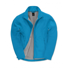 B and C Férfi hosszú ujjú Softshell B and C ID.701 Softshell Jacket XL, Atoll kék/Attitude Szürke férfi kabát, dzseki