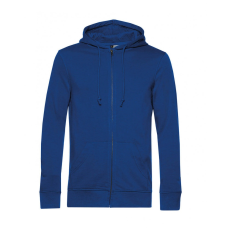 B and C Férfi kapucnis hosszú ujjú organikus pulóver B and C Organic Zipped Hooded XL, Királykék