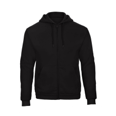 B and C Férfi kapucnis hosszú ujjú pulóver B and C ID.205 50/50 Hooded Full Zip Sweat Unisex S, Fekete