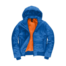 B and C Női kapucnis hosszú ujjú kabát B and C Superhood/women Jacket 2XL, Királykék/Neon Narancssárga