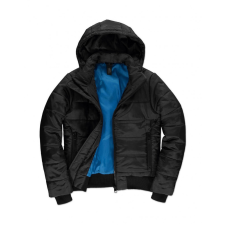 B and C Női kapucnis hosszú ujjú kabát B and C Superhood/women Jacket XS, Fekete/Kobalt női dzseki, kabát