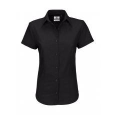 B and C Női rövid ujjú blúz B and C Oxford SSL/women Shirt XL, Fekete