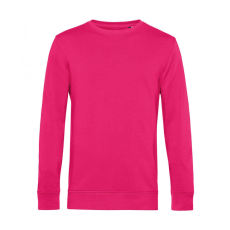 B and C Uniszex hosszú ujjú organikus pulóver B and C Organic Crew Neck French Terry L, Magenta rózsaszín