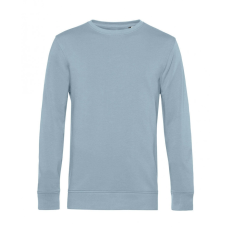 B and C Uniszex hosszú ujjú organikus pulóver B and C Organic Crew Neck French Terry M, Kék köd
