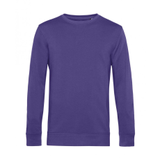B and C Uniszex hosszú ujjú organikus pulóver B and C Organic Crew Neck French Terry XS, Sugárzó lila