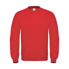 B and C Uniszex pulóver B&amp;C Crew Neck Sweatshirt - WUI20 - L, Piros férfi pulóver, kardigán