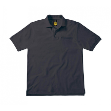 B and C Uniszex rövid ujjú galléros póló munkaruha B and C Energy Pro Workwear Pocket Polo XL, Sötétszürke férfi póló