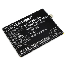  B-B9 Telefon akkumulátor 3150 mAh mobiltelefon akkumulátor