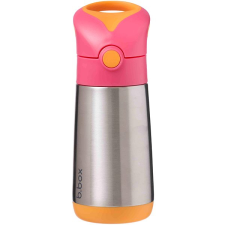 b.box Italtermosz szívószállal 350 ml - rózsaszín/narancsszín babaétkészlet