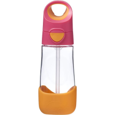 b.box Kulacs szívószállal 450 ml - rózsaszín/narancsszín kulacs, kulacstartó