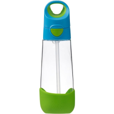 b.box Kulacs szívószállal 600 ml - kék/zöld kulacs, kulacstartó