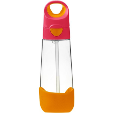 b.box Kulacs szívószállal 600 ml - rózsaszín/narancsszín kulacs, kulacstartó