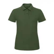  B&C klasszikus fazonú, rövid ujjú Női galléros póló, O07, Bottle Green-XS