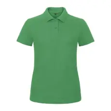  B&C klasszikus fazonú, rövid ujjú Női galléros póló, O07, Kelly Green-XL