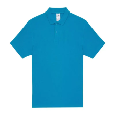  B&C rövid ujjú kétgombos unisex pamut galléros póló O06, Atoll-4XL férfi póló
