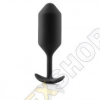 b-Vibe Snug Plug 3 dupla golyós anál dildó - fekete - 180 g
