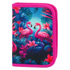 BAAGL kihajtható tolltartó zsebbel - Pink Flamingos tolltartó