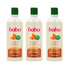 Baba 2in1 Sampon és Balzsam Mandulaolajjal Minden Hajtípusra 3x400ml + Ajándék Gumikacsa sampon