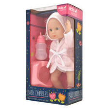  Baba, 30 cm fürdethető, fürdőköpenyben, bilivel, cumisüveggel baba