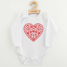 Baba body nyomtatással New Baby Népi minta piros szív kombidressz, body
