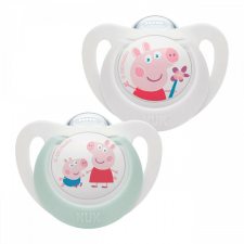 Baba cumi NUK Star Peppa Pig 0-6m 2 db cumi