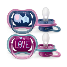 Baba cumi Ultra air Avent + 18 hónap - 2 darab lány elefánt cumi