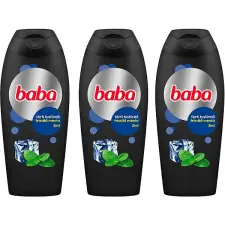 Baba frissítő mentás férfi tusfürdő 2in1, 3x400 ml tusfürdők
