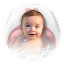  Baba fürdőkád bélés ricokids fehér és rózsaszín bababiztonság