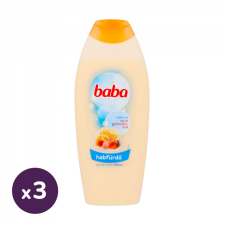 Baba habfürdő tej és gyümölcs illattal 3x750 ml tusfürdők