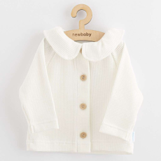  Baba kabátka gombokkal  New Baby Luxury clothing Laura fehér, vel. 68 (4-6 h)
