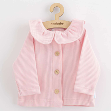  Baba kabátka gombokkal  New Baby Luxury clothing Laura rózsaszín, vel. 74 (6-9 h)
