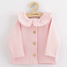  Baba kabátka gombokkal  New Baby Luxury clothing Laura rózsaszín, vel. 86 (12-18 h)