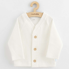  Baba kabátka gombokkal New Baby Luxury clothing Oliver fehér, vel. 92 (18-24 h)