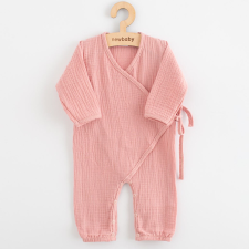 Baba muszlin kezeslábas New Baby pink rugdalózó