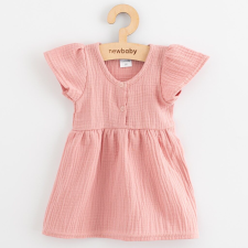 Baba muszlin ruha New Baby pink, vel. 80 (9-12 h) lányka ruha