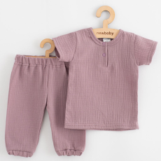  Baba muszlin szett póló és nadrág New Baby lavender