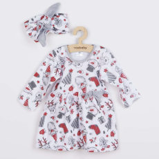  Baba nyári ruha fejpánttal New Baby Christmas, vel. 56 (0-3 h)