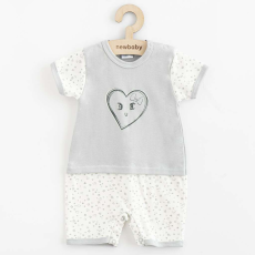  Baba pamut nyári kezeslábas New Baby Szivecske, vel. 80 (9-12 h)