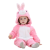  Baba prémium plüss Kigurumi overál - Nyuszi #rózsaszín-fehér