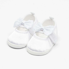  Baba szatén balettcipők New Baby fehér 12-18 h, vel. 12-18 h